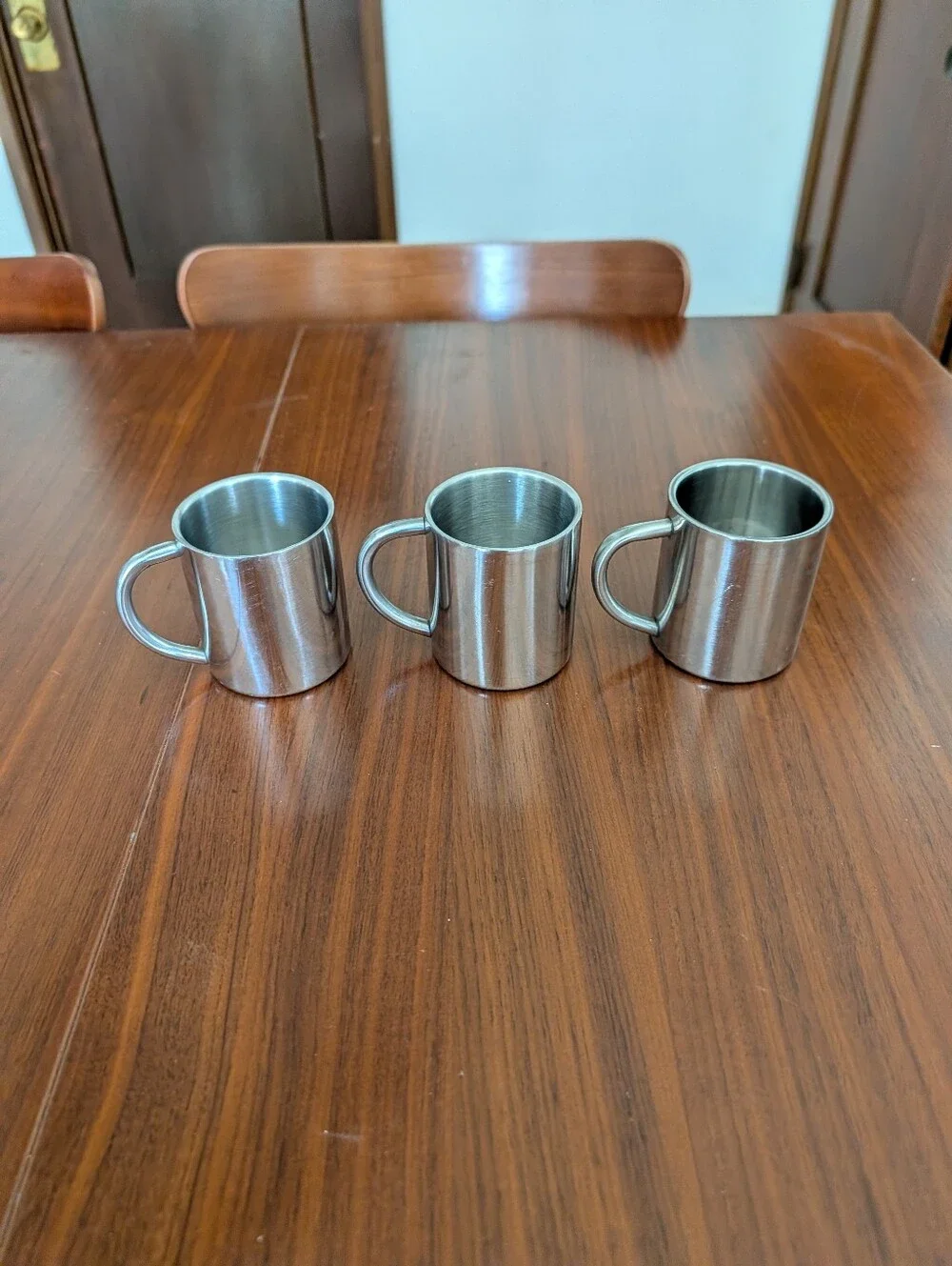 Double Wall Insulated Stainless Steel Coffee Mugs Set of 3